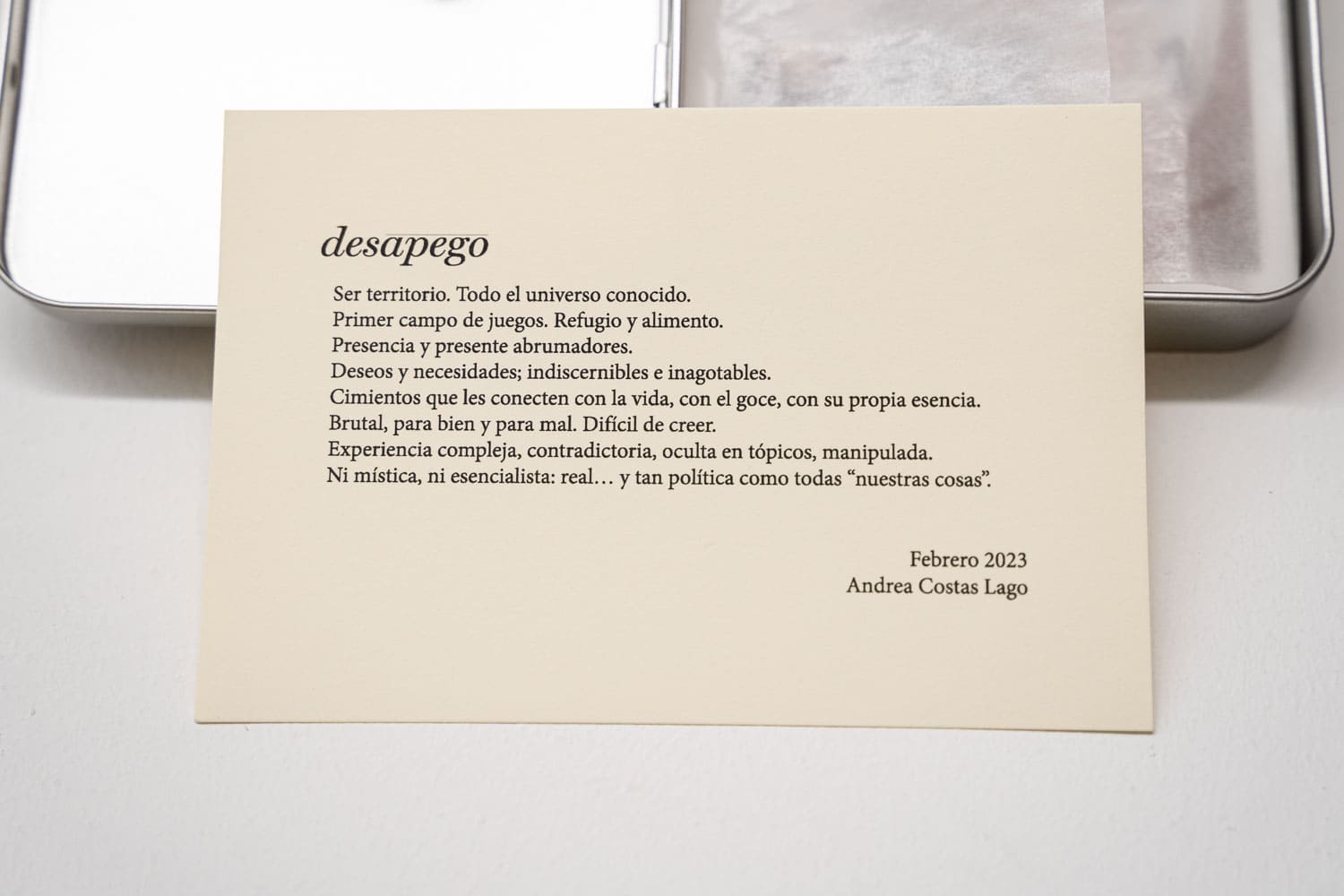 DESAPEGO · Andrea Costas Lago (Collector's Box)