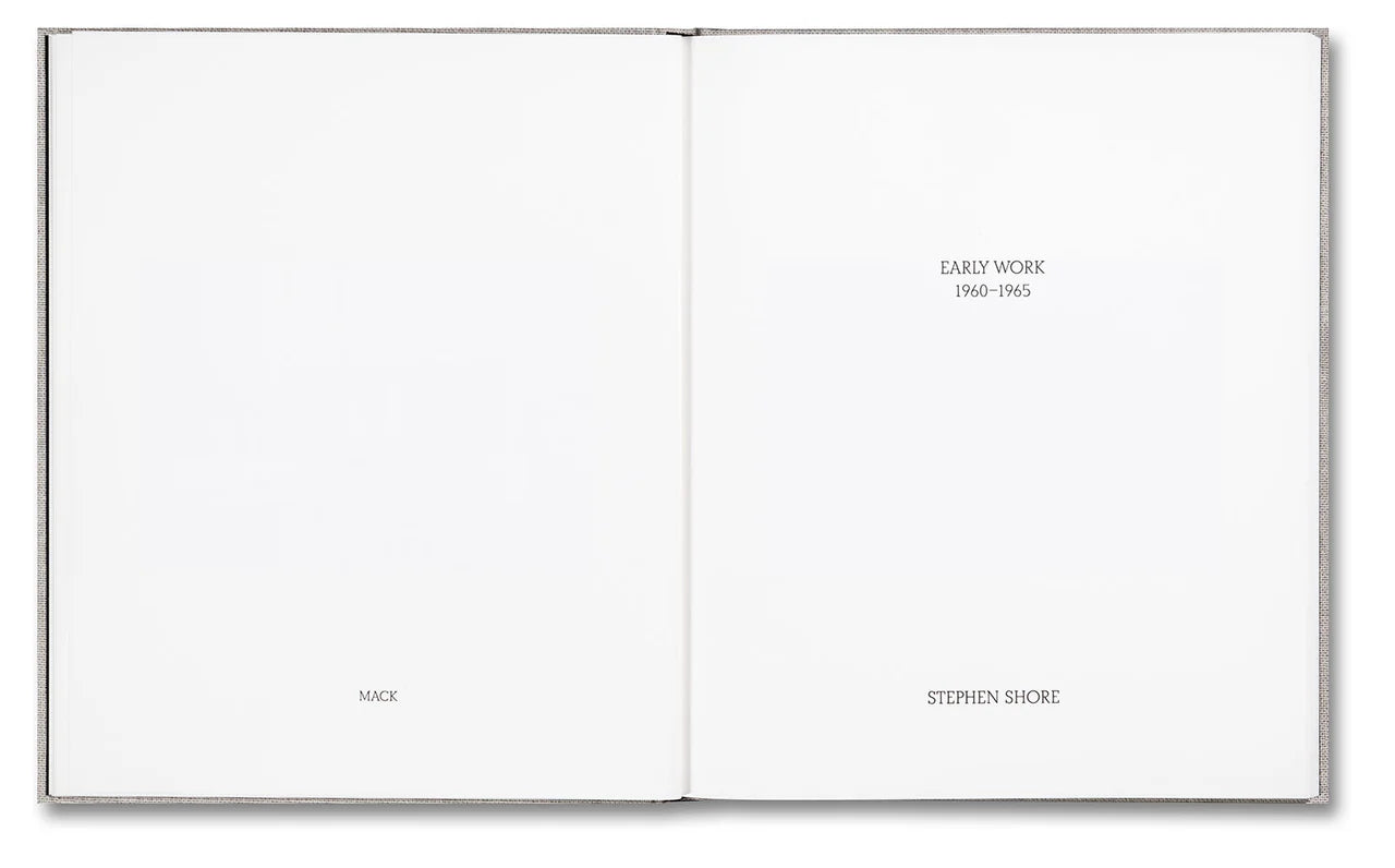 EARLY WORK · Stephen Shore