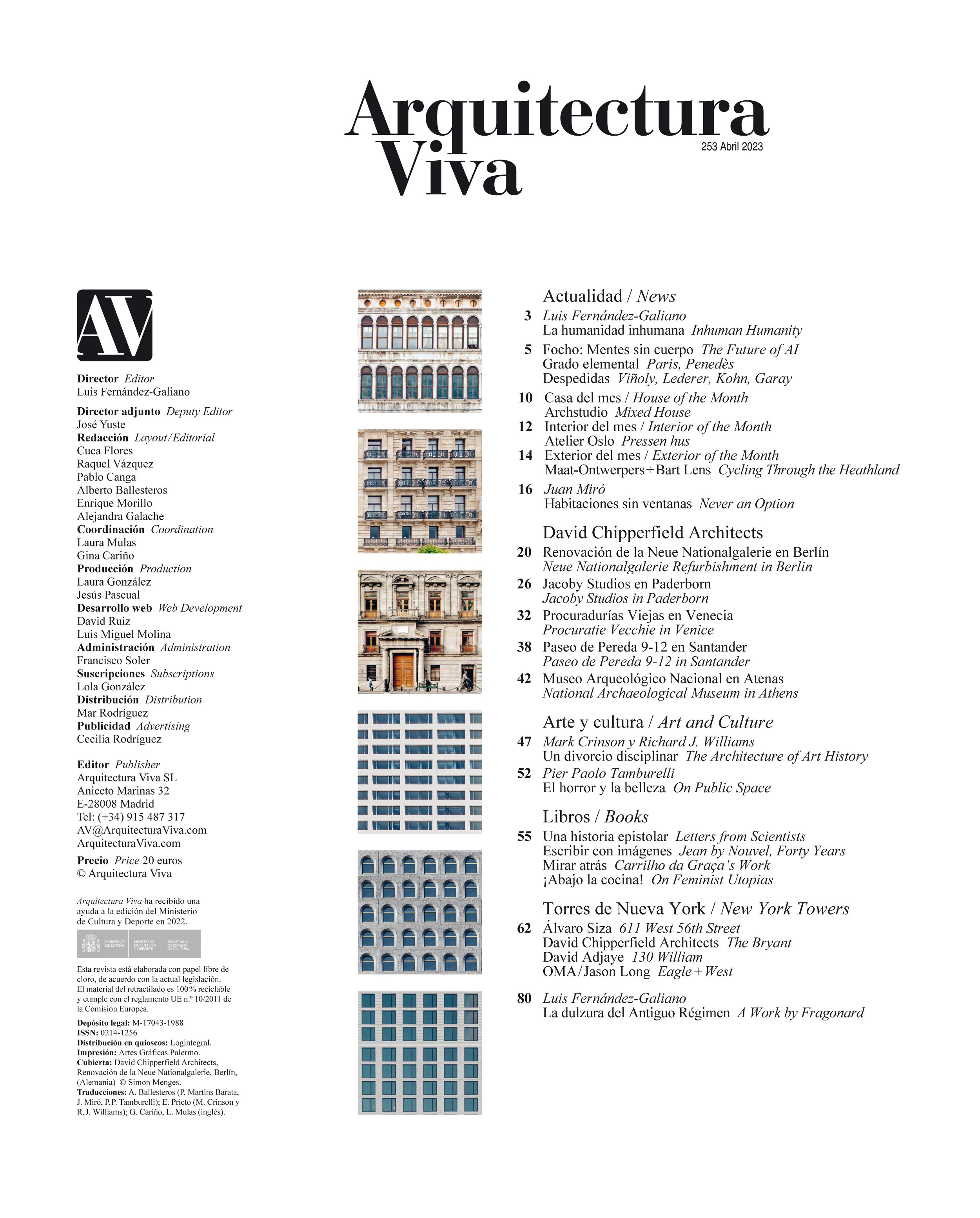 ARQUITECTURA VIVA · #253 David Chipperfield