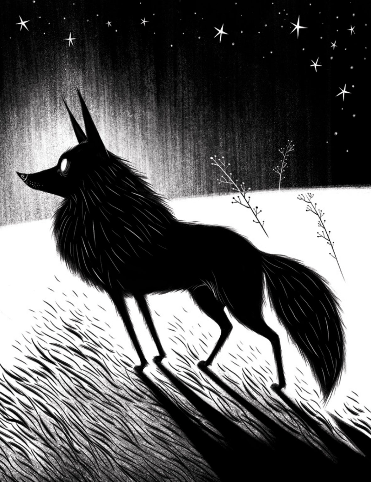 EL LOBO EN LA LUNA