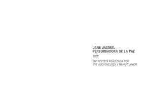 CUATRO ENTREVISTAS · Jane Jacobs